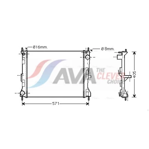 Chladič motora DN2235 (AVA QUALITY COOLING)