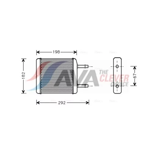 Výmenník tepla vnútorného kúrenia AVA QUALITY COOLING DWA6024