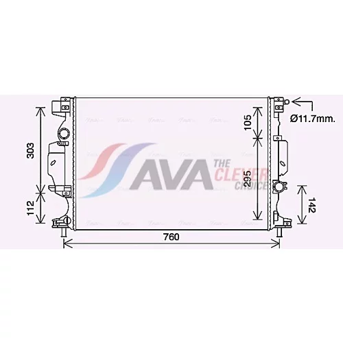 Chladič motora FD2641 (AVA QUALITY COOLING)