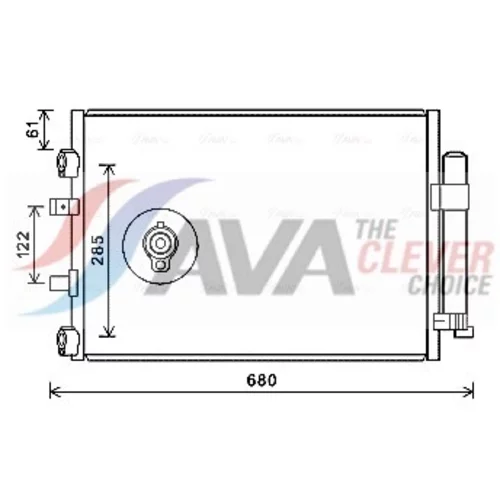 Kondenzátor klimatizácie AVA QUALITY COOLING FD5484D