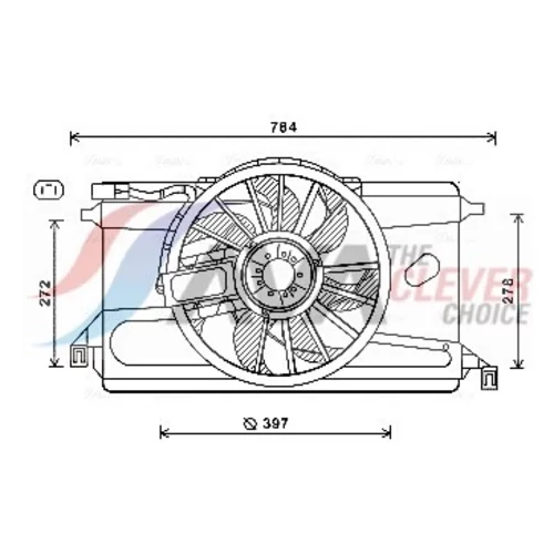 Ventilátor chladenia motora AVA QUALITY COOLING FD7561