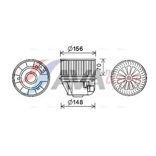 Vnútorný ventilátor AVA QUALITY COOLING FD8633