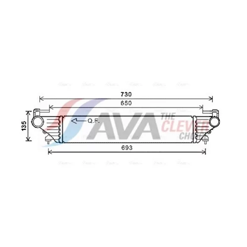 Chladič plniaceho vzduchu AVA QUALITY COOLING FT4415