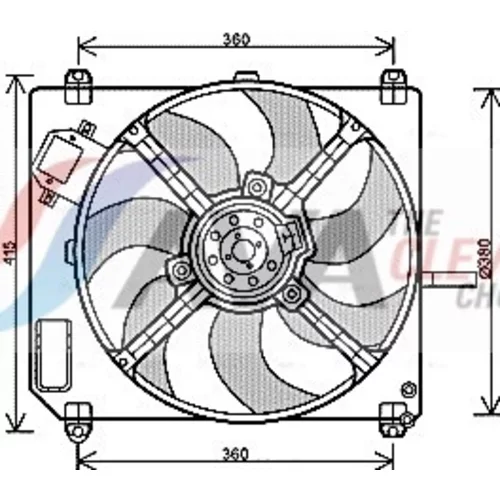 Ventilátor chladenia motora AVA QUALITY COOLING FT7551