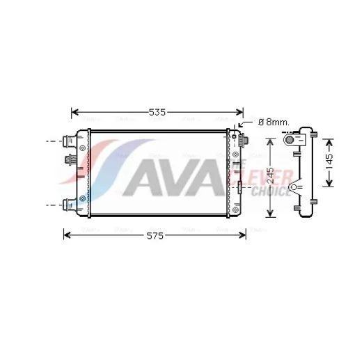 Chladič motora AVA QUALITY COOLING FTA2239