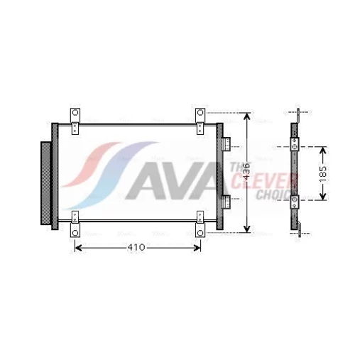 Kondenzátor klimatizácie AVA QUALITY COOLING FTA5351D
