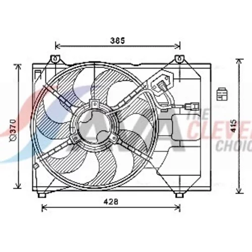 Ventilátor chladenia motora AVA QUALITY COOLING KA7527