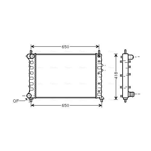 Chladič motora LCA2077 (AVA QUALITY COOLING)