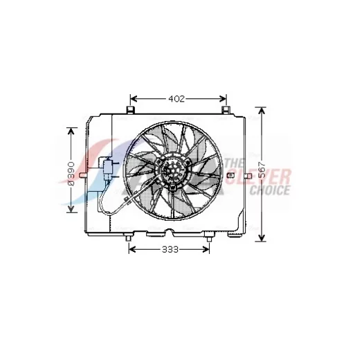 Ventilátor chladenia motora AVA QUALITY COOLING MS7502