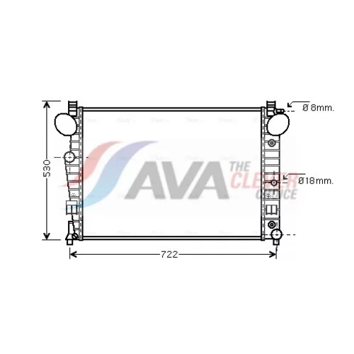 Chladič motora AVA QUALITY COOLING MSA2308