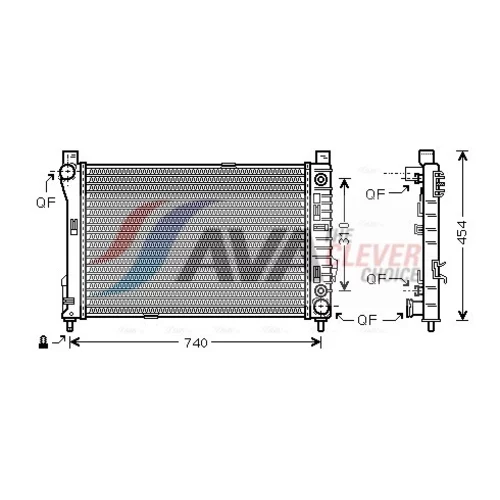 Chladič motora MSA2464 (AVA QUALITY COOLING)