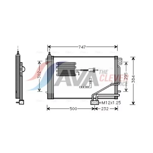 Kondenzátor klimatizácie AVA QUALITY COOLING MSA5298D