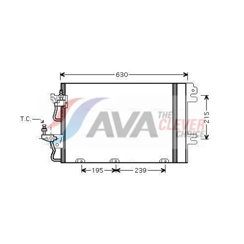 Kondenzátor klimatizácie AVA QUALITY COOLING OL5366D