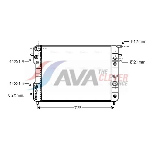 Chladič motora AVA QUALITY COOLING OLA2193