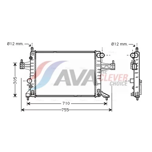 Chladič motora AVA QUALITY COOLING OLA2304