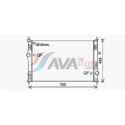 Chladič motora PE2412 (AVA QUALITY COOLING)
