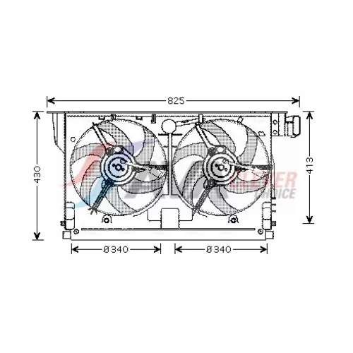 Ventilátor chladenia motora PE7519 (AVA QUALITY COOLING)