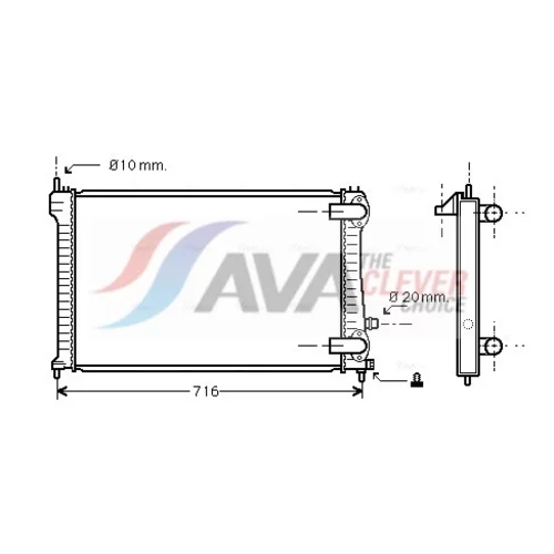 Chladič motora AVA QUALITY COOLING PEA2196