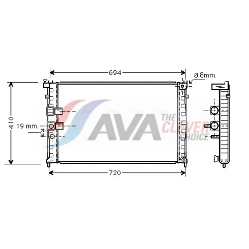 Chladič motora AVA QUALITY COOLING PEA2232