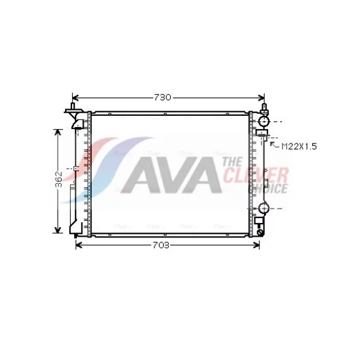 Chladič motora AVA QUALITY COOLING RT2259