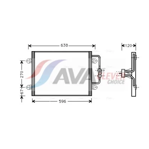 Kondenzátor klimatizácie AVA QUALITY COOLING RTA5256