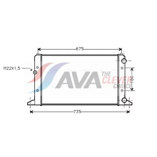 Chladič motora AVA QUALITY COOLING VNA2160