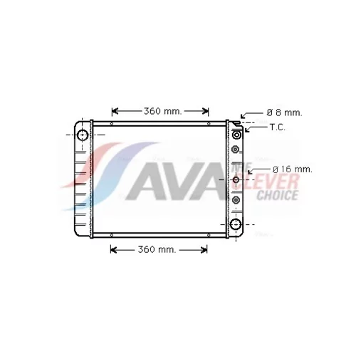 Chladič motora AVA QUALITY COOLING VO2028