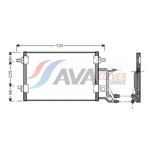 Kondenzátor klimatizácie AVA QUALITY COOLING AI5176