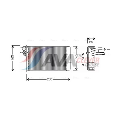 Výmenník tepla vnútorného kúrenia AVA QUALITY COOLING AI6141