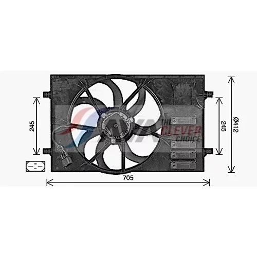 Ventilátor chladenia motora AVA QUALITY COOLING AI7524
