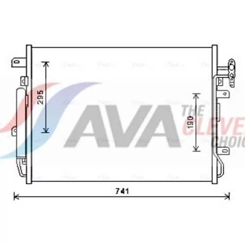 Kondenzátor klimatizácie AVA QUALITY COOLING AUA5217D