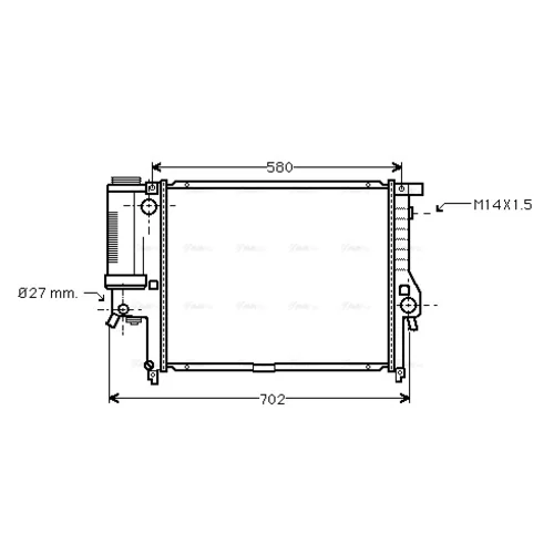 Chladič motora BW2142 (AVA QUALITY COOLING)