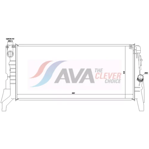 Chladič motora AVA QUALITY COOLING BW2657
