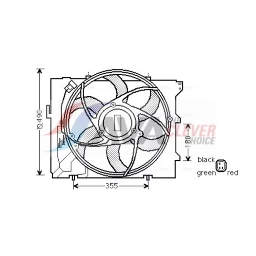 Ventilátor chladenia motora AVA QUALITY COOLING BW7523