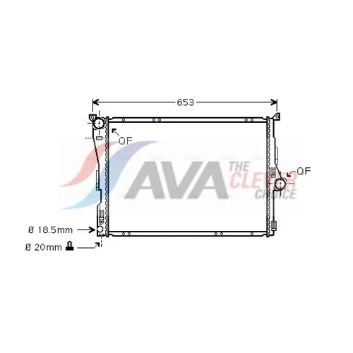 Chladič motora BWA2291 (AVA QUALITY COOLING)