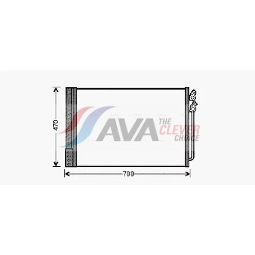 Kondenzátor klimatizácie AVA QUALITY COOLING BWA5370D
