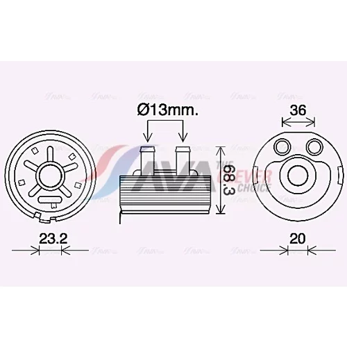 Chladič motorového oleja AVA QUALITY COOLING DN3443
