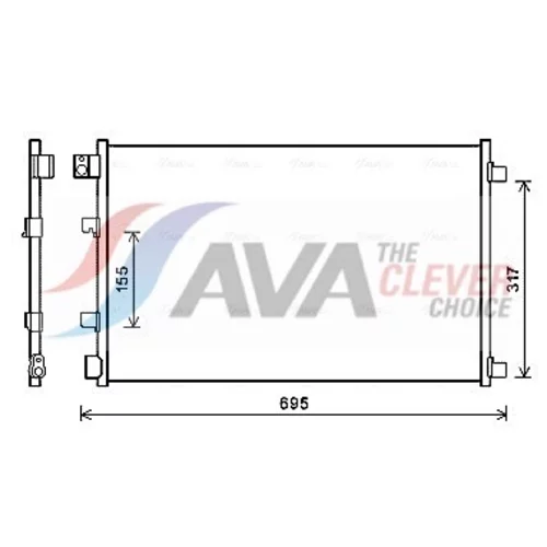 Kondenzátor klimatizácie AVA QUALITY COOLING DNA5406