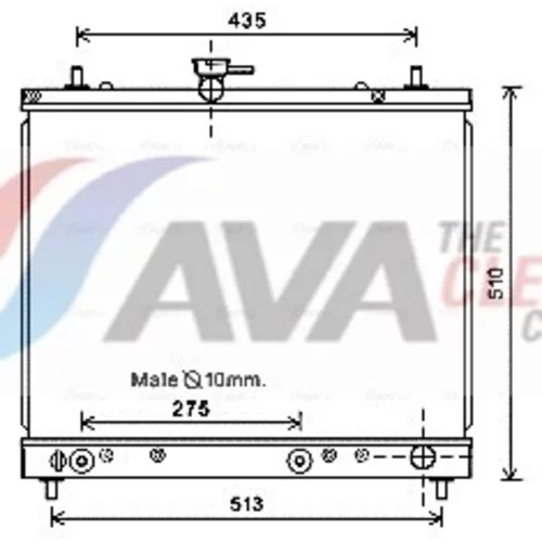 Chladič motora AVA QUALITY COOLING DU2069