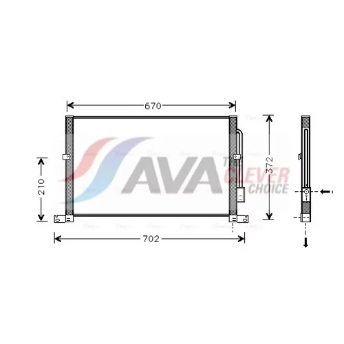 Kondenzátor klimatizácie AVA QUALITY COOLING FD5302