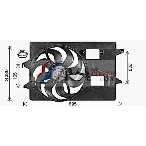 Ventilátor chladenia motora AVA QUALITY COOLING FD7555