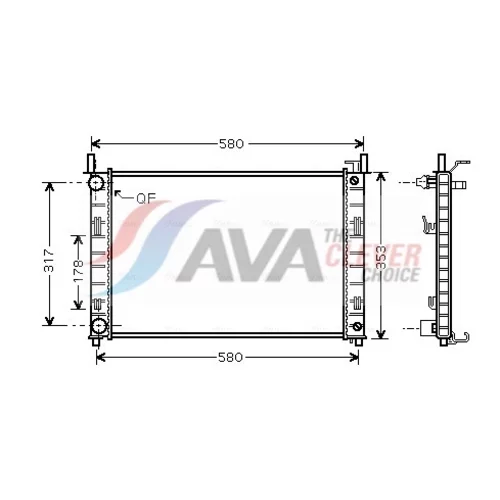 Chladič motora AVA QUALITY COOLING FDA2324