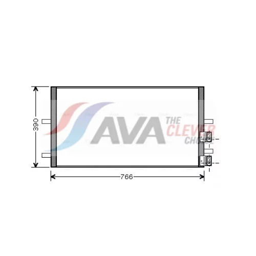 Kondenzátor klimatizácie AVA QUALITY COOLING FDA5407