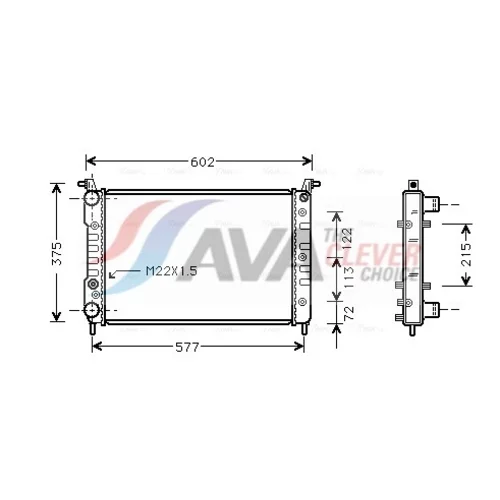 Chladič motora AVA QUALITY COOLING FT2225