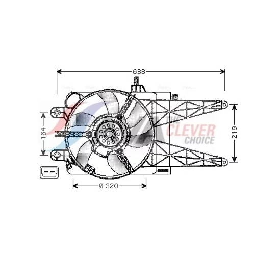Ventilátor chladenia motora FT7553 (AVA QUALITY COOLING)