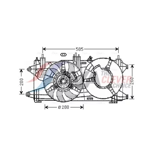 Ventilátor chladenia motora FT7573 (AVA QUALITY COOLING)