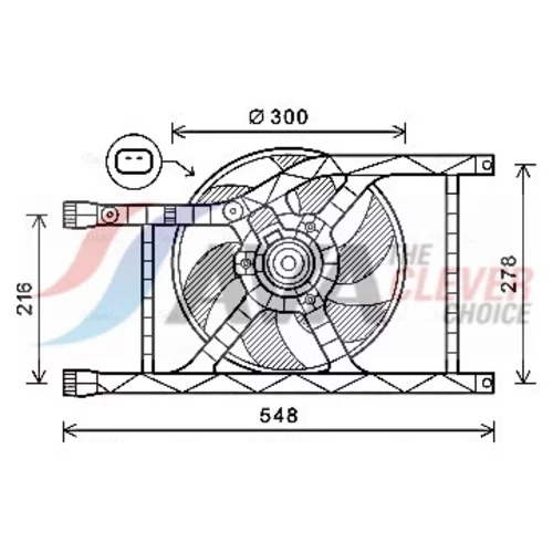 Ventilátor chladenia motora AVA QUALITY COOLING FT7593