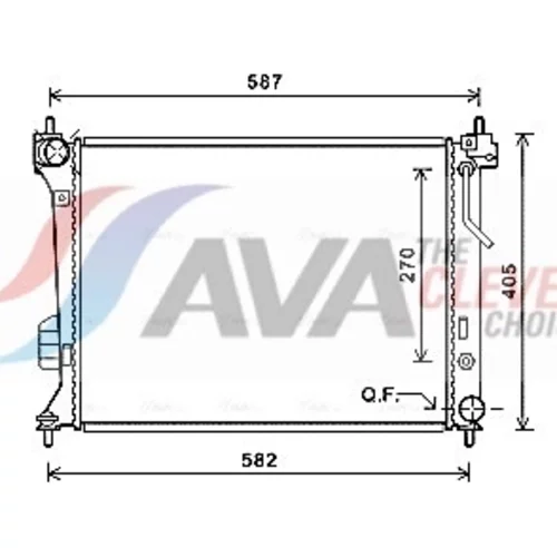 Chladič motora AVA QUALITY COOLING HY2428