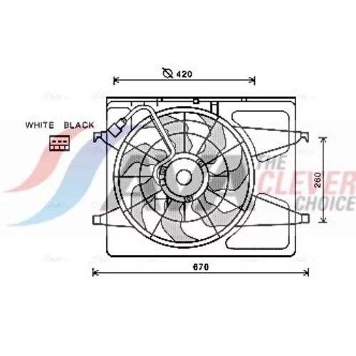 Ventilátor chladenia motora HY7530 (AVA QUALITY COOLING)