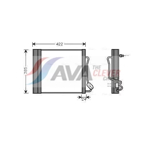 Kondenzátor klimatizácie AVA QUALITY COOLING MCA5001D